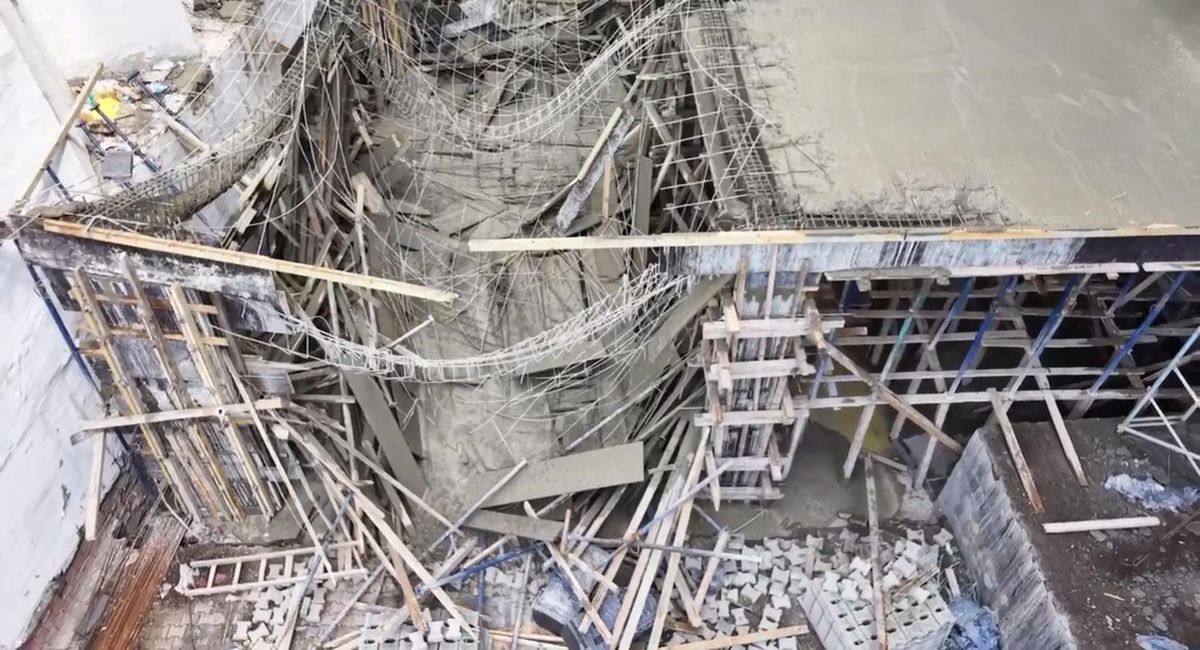 Erzurum'da İnşaat Göçüğü: 2 Yaralı