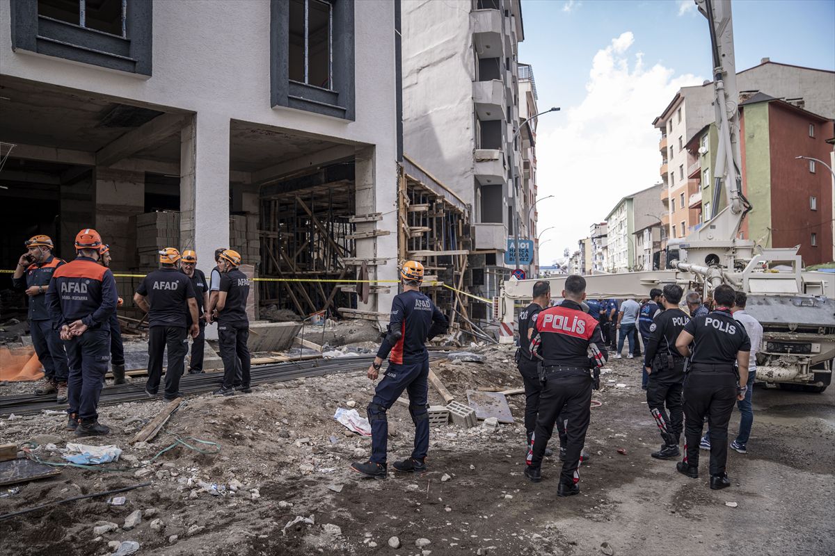 Erzurum'da İnşaatta Kalıp Çökmesi: 2 Yaralı