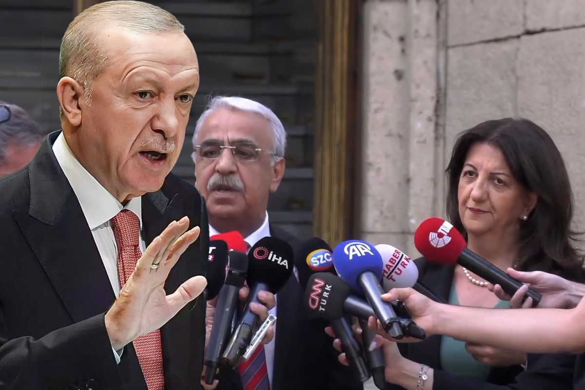 DEM Parti heyeti Erdoğan'la görüşmek için Külliye'de! Demirtaş dahil masada 5 konu var