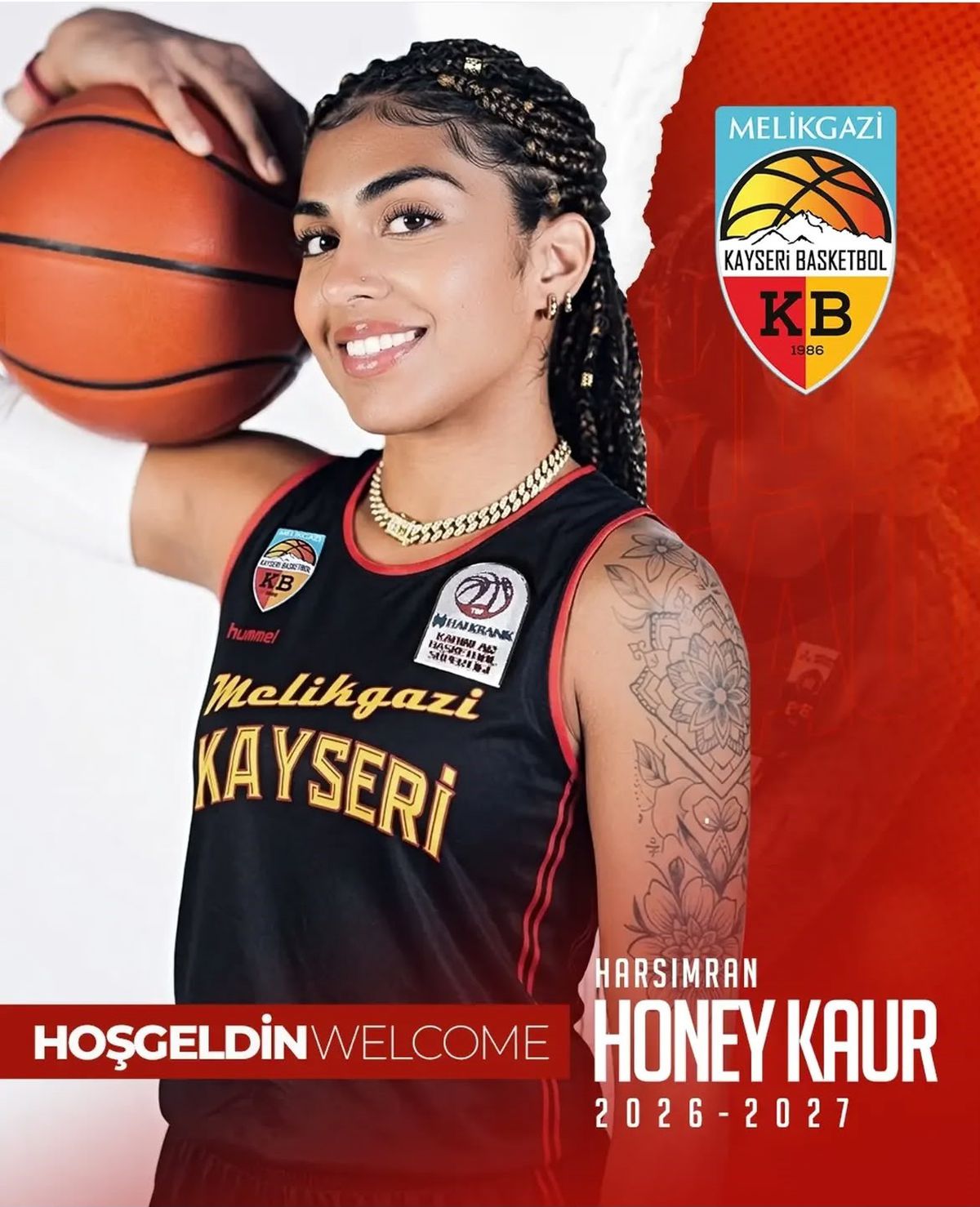 Melikgazi Kayseri Basketbol'dan İlk Transfer: Hintli Yıldız Honey Kaur