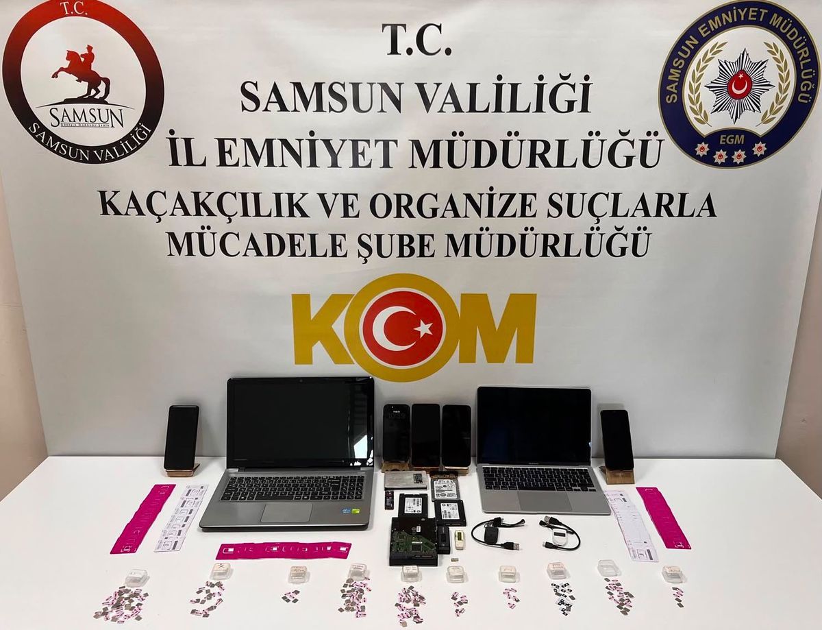 Samsun’da açık hat operasyonu: 263 SIM kart ele geçirildi