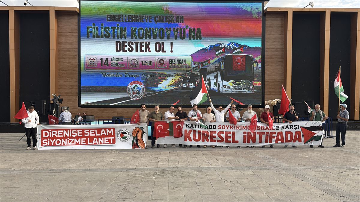 Erzincan'dan Filistin Konvoyuna Destek