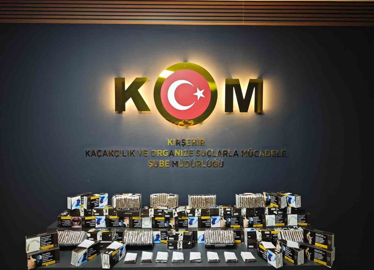 Kırşehir'de iş yerinde 15 bin 80 doldurulmuş makaron ele geçirildi
