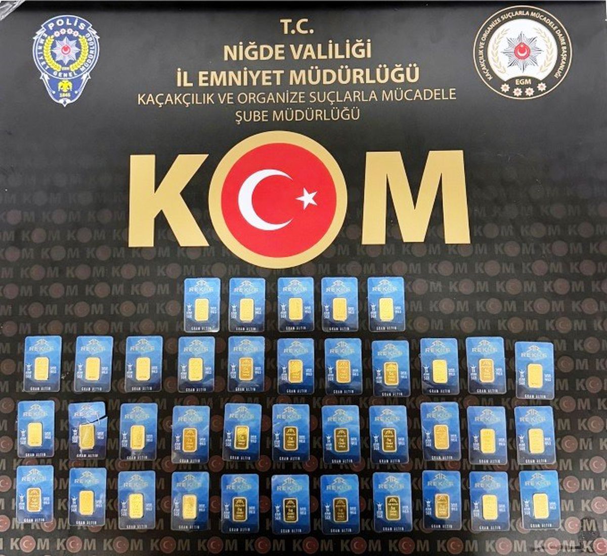 Niğde'de Sahte Altın Operasyonu: 38 Adet Ele Geçirildi