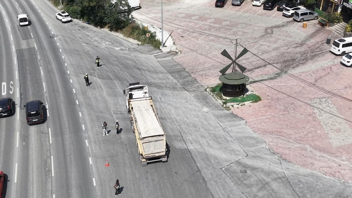 Arnavutköy'de tonaj denetimi: 70 araca 701 bin lira ceza