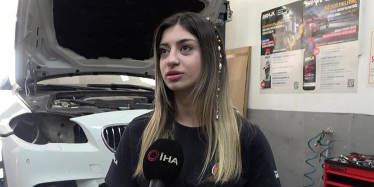 Oto tamirhanesinin ilk kadın çırağı: Azra Aruser
