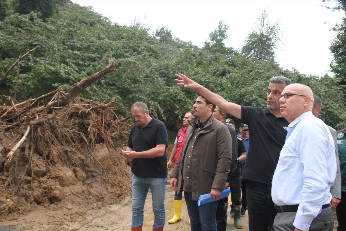 Giresun'da sel sonrası inceleme