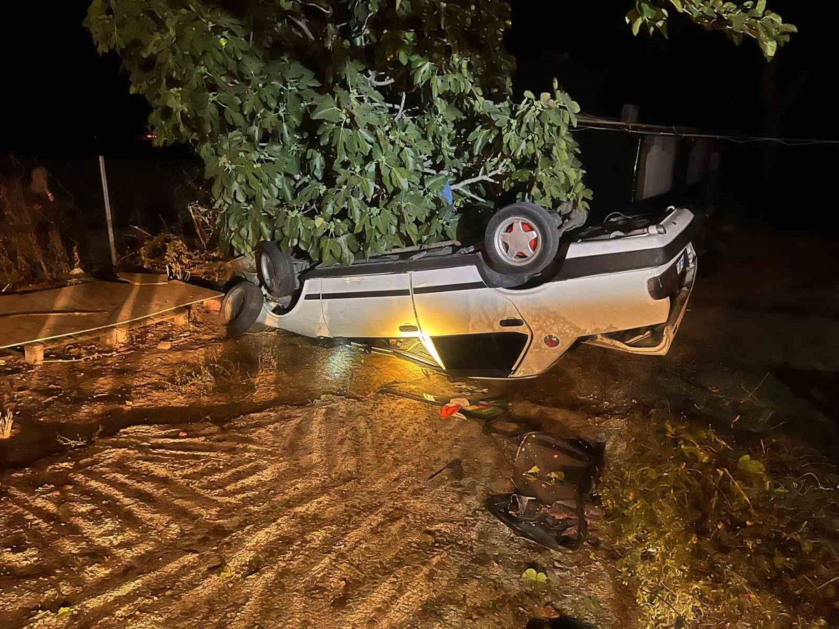 Pehlivanköy'de Otomobil Evin Bahçesinde Ters Döndü: 1 Yaralı