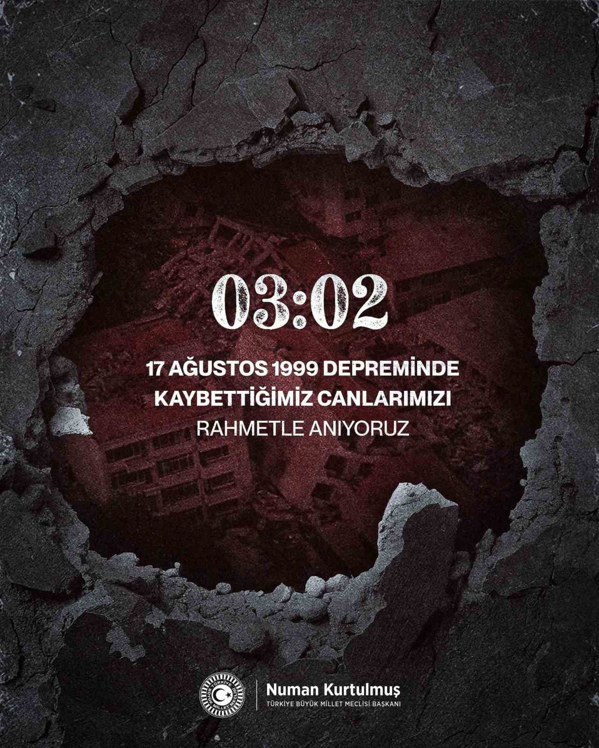 TBMM Başkanı Kurtulmuş, Gölcük Depremi'nin 27. Yıl Dönümünde Unutmadık, Unutmayacağız
