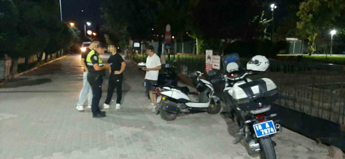 Karacabey'de motosiklet denetimi: 250 bin TL ceza
