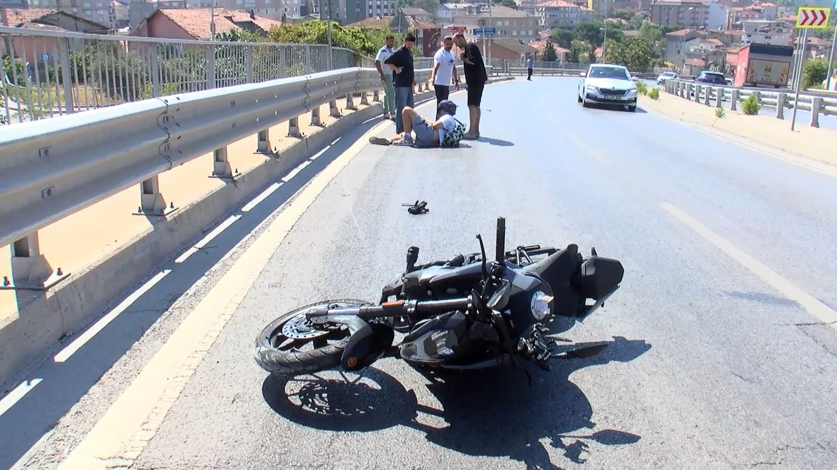 Maltepe'de Motosiklet Kazası: Sürücü Yaralandı