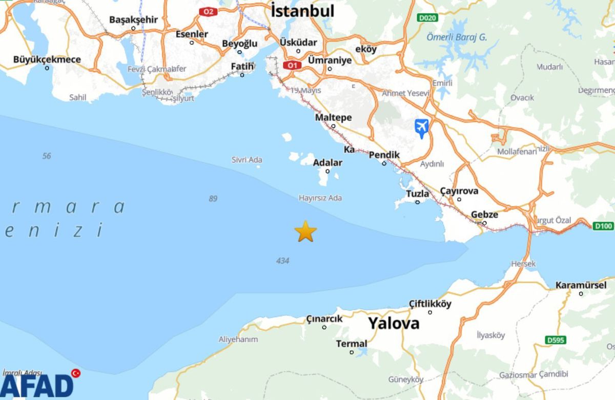 İstanbul'da 3.2 Büyüklüğünde Deprem