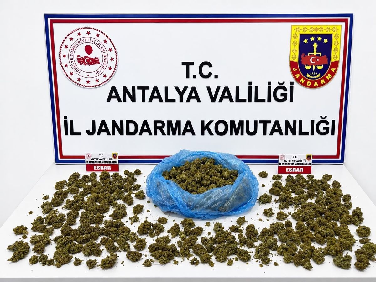 Alanya'da Uyuşturucu Operasyonu: 745 Gram Esrar ve 5 Kök Kenevir Ele Geçirildi