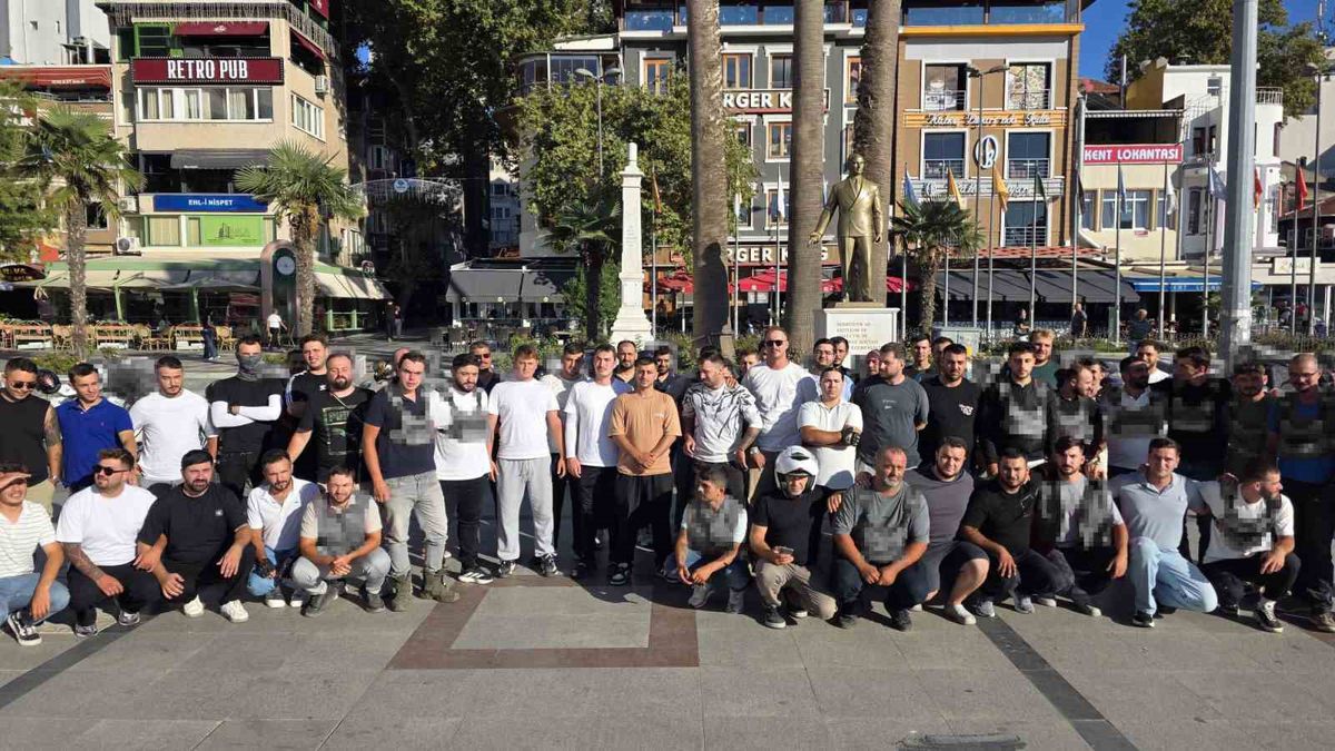Bandırma'da kuryeye saldırı protestosu