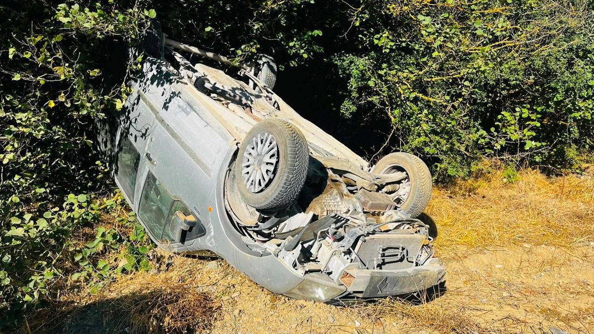 Söğüt'te hafif ticari araç devrildi: 2 yaralı