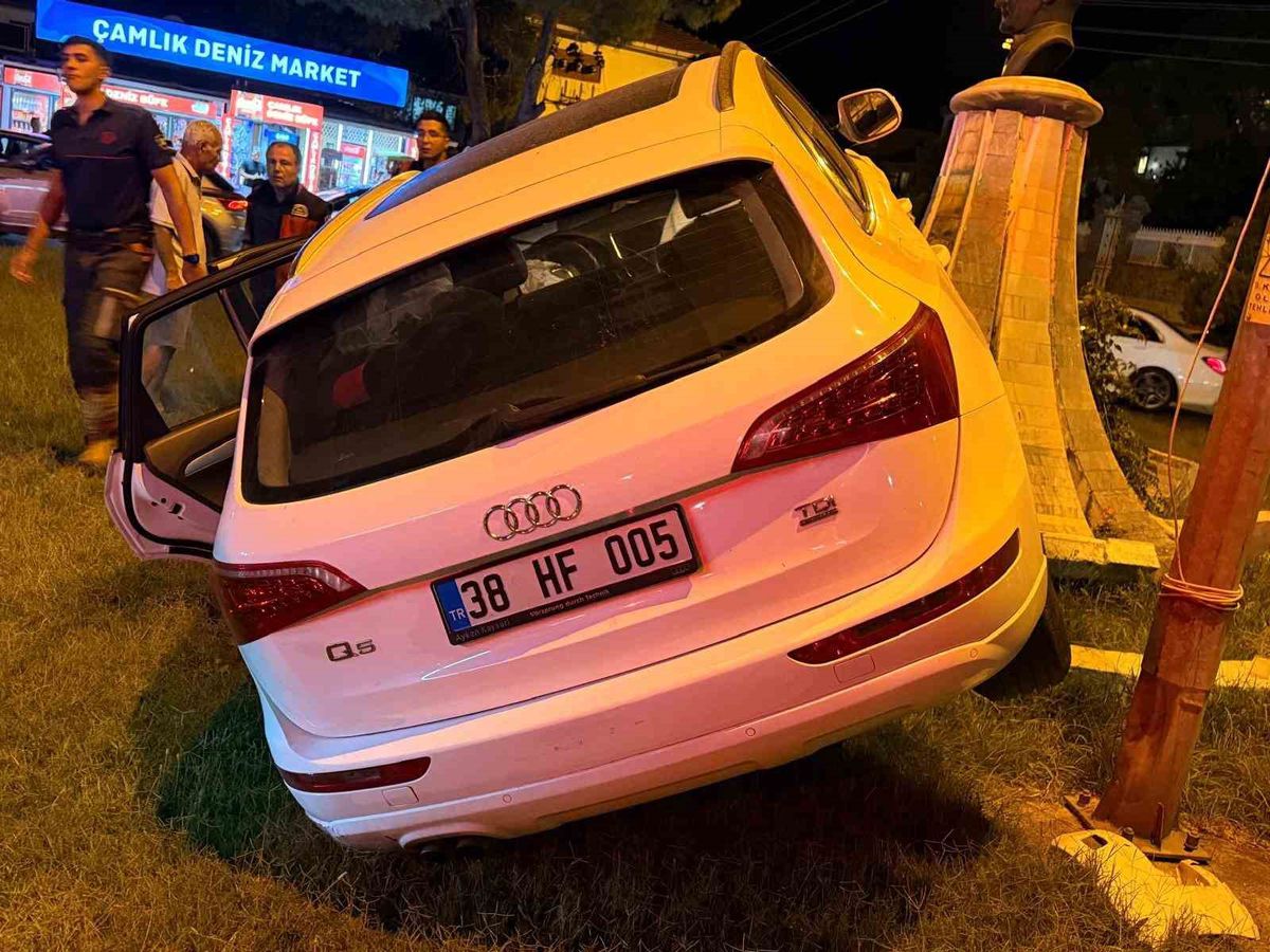 Ayvalık'ta sürücü baygınlığı kazaya yol açtı