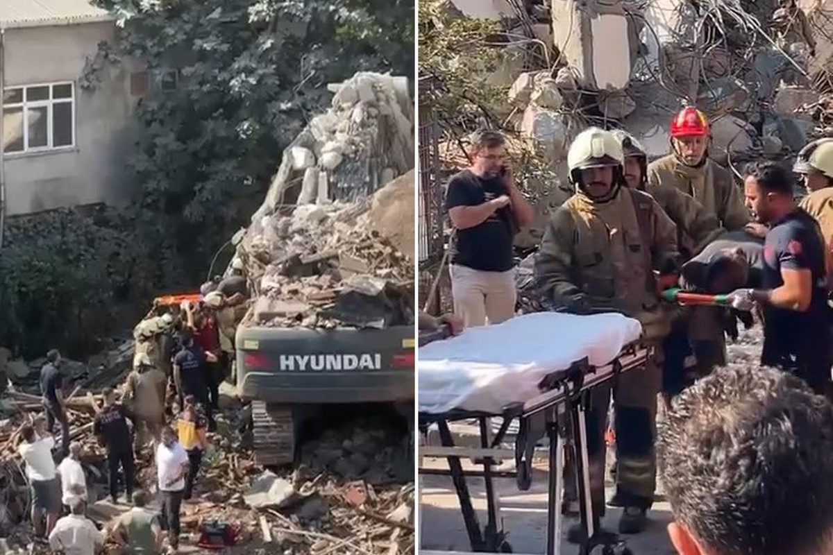 Küçükçekmece’de kontrollü yıkım kontrolden çıktı! Operatör enkaz altında kaldı
