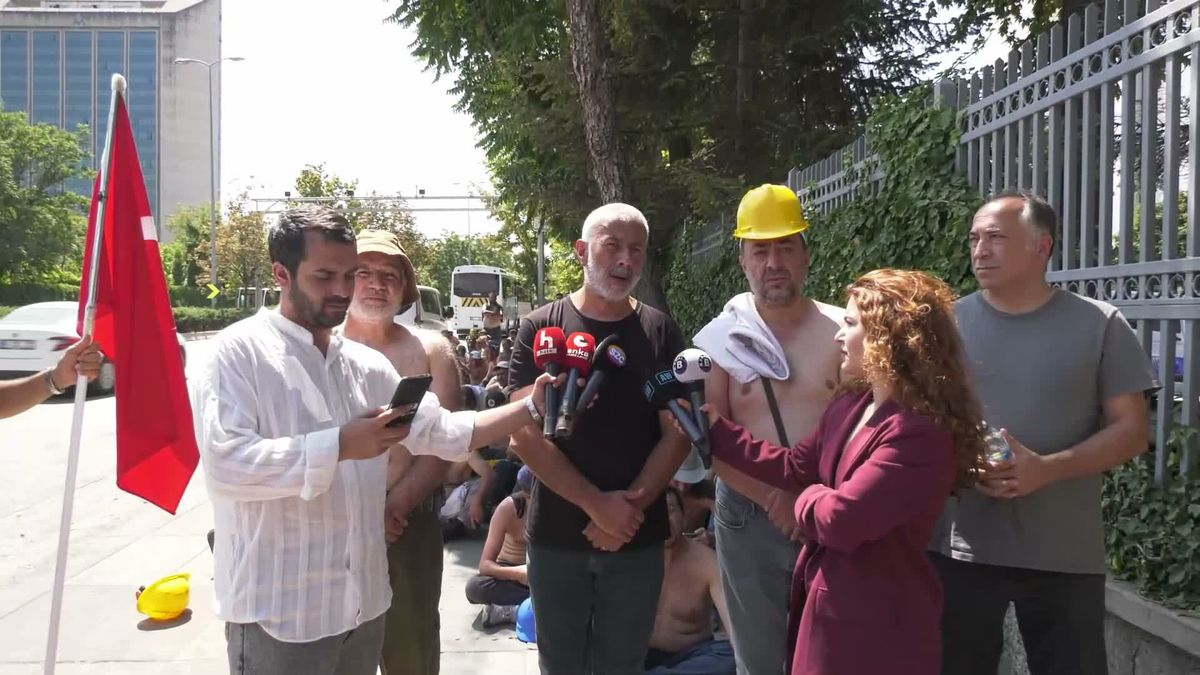 Maden işçilerinin Ankara'daki eylemi 10. gününde: 'Somut gelişme olmazsa geceyi burada geçireceğiz'