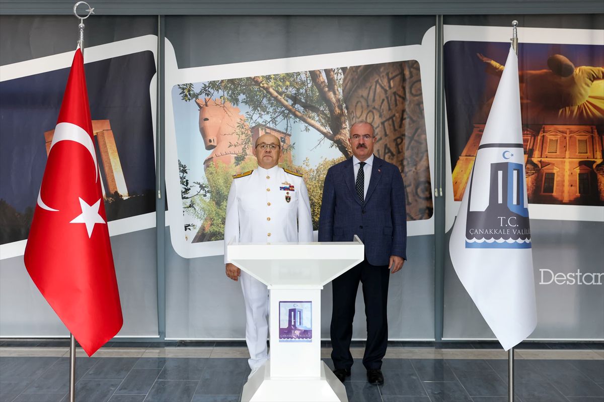 Çanakkale Valisi Toraman, Tuğamiral Orak'ı Kabul Etti