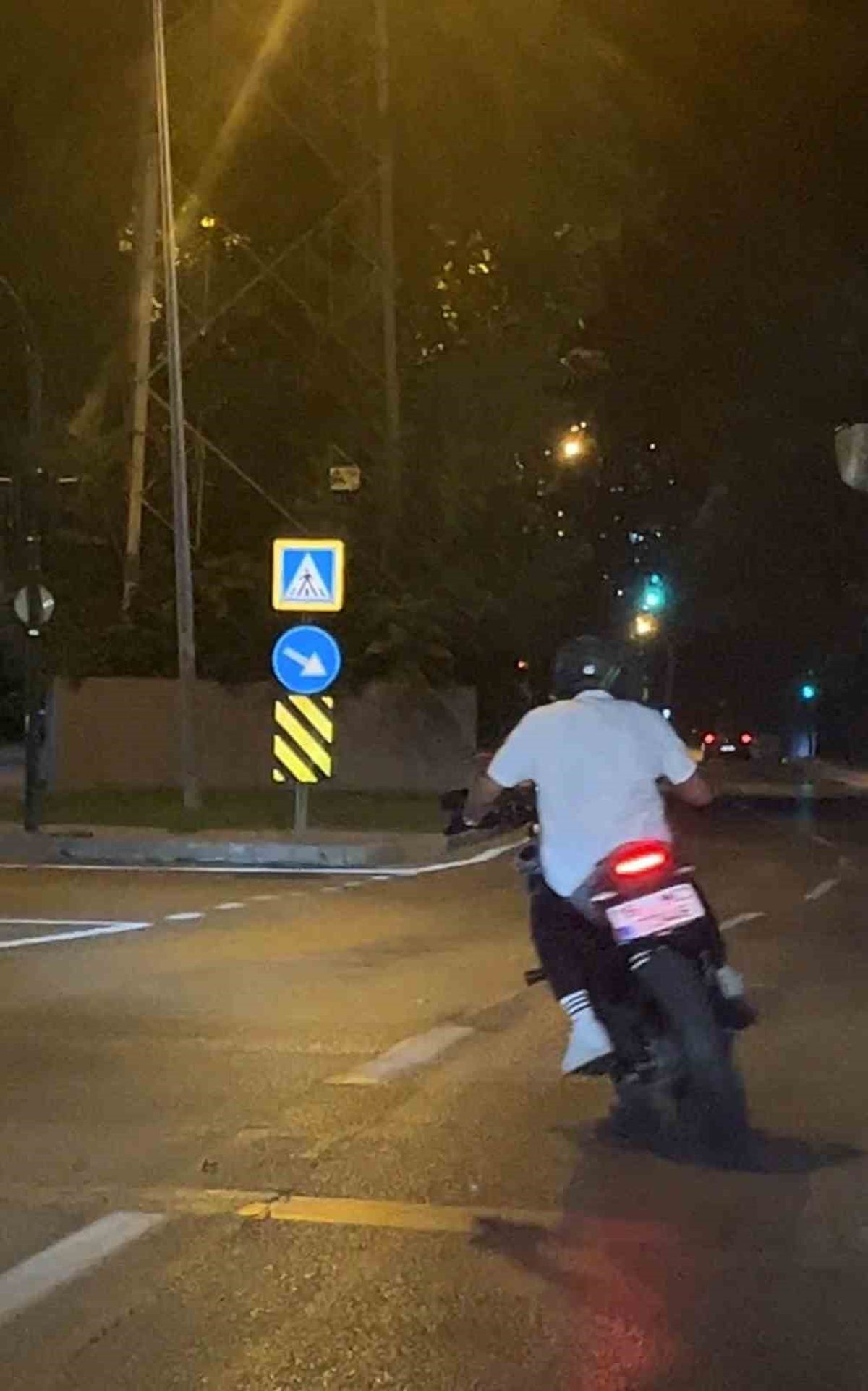 Bursa'da Motosikletli Driftli Kalkış Kamerada