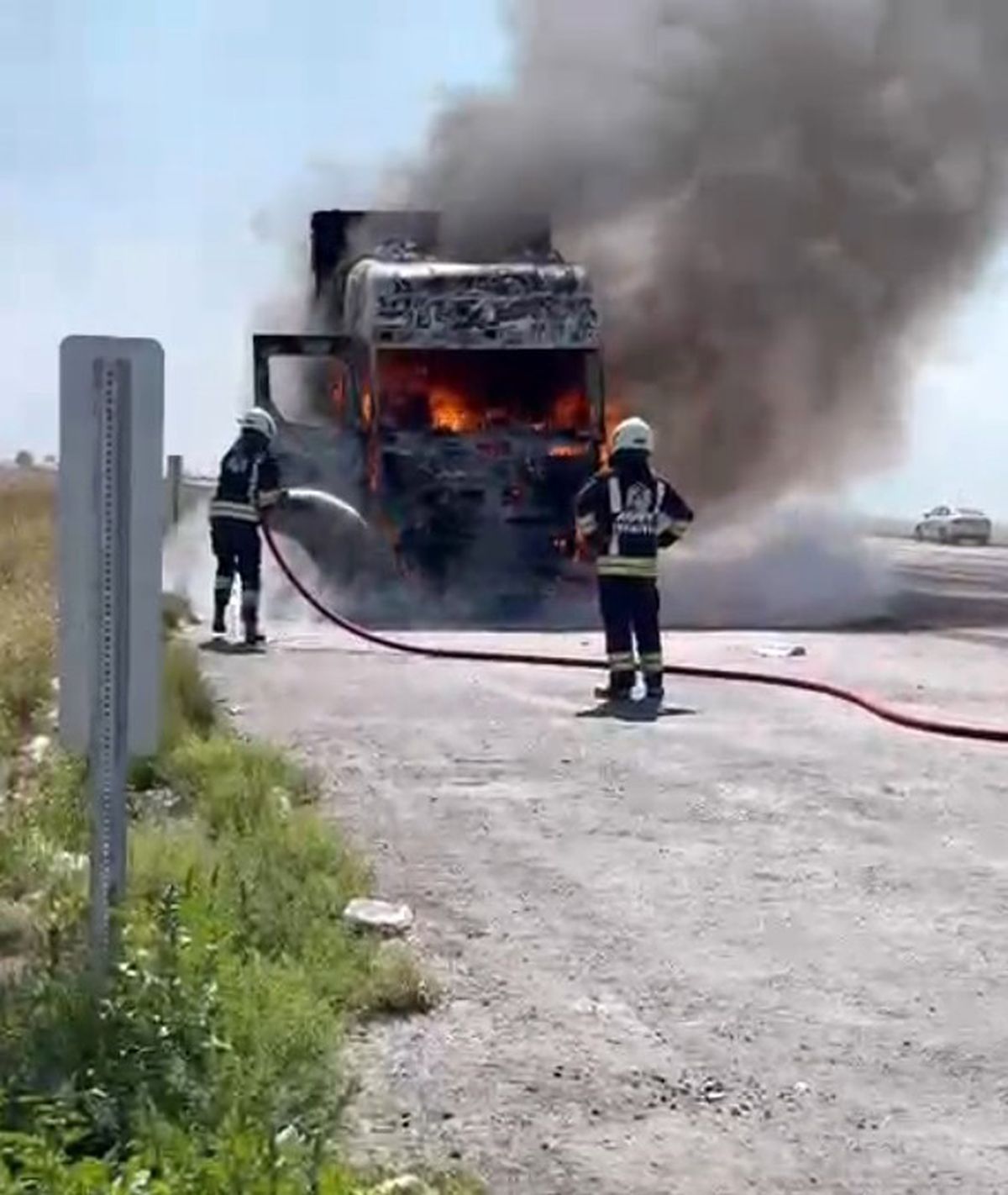 Karapınar'da Tırda Yangın Paniği