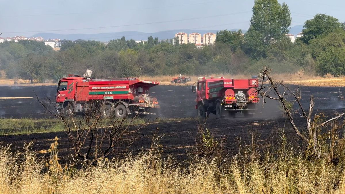 Kütahya'da Anız Yangını Kontrol Altına Alındı