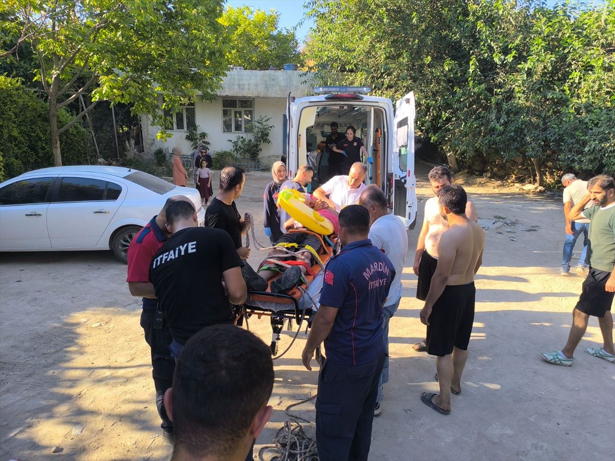 Mardin'de kayalıklardan düşen kişi yaralandı