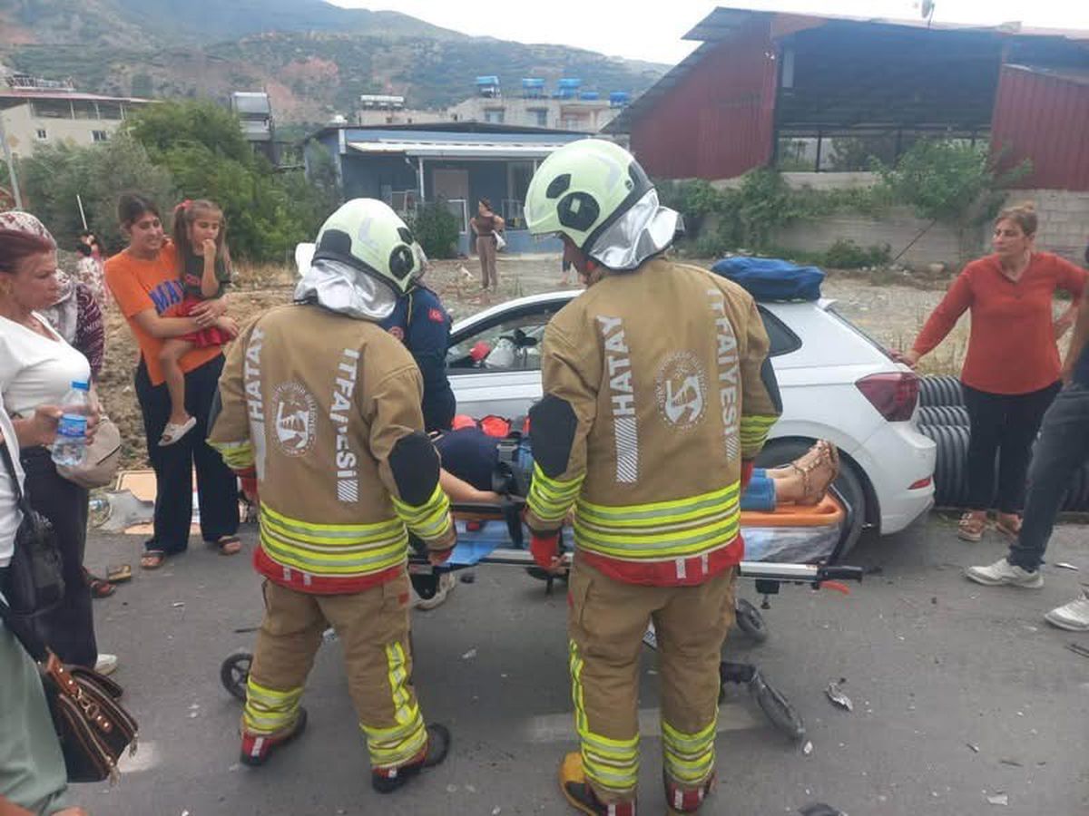 Samandağ’da trafik kazası:1 yaralı