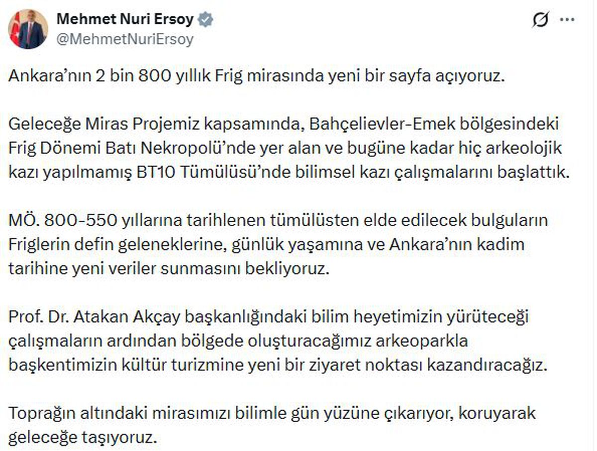 Ankara'da Frig mirasına yeni sayfa