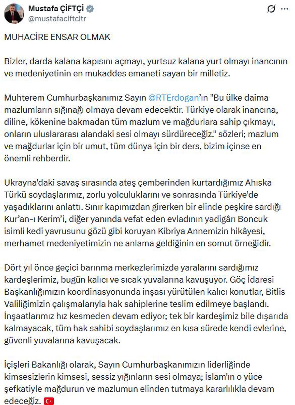 Ahıska Türkü ailelere kalıcı evler teslim ediliyor