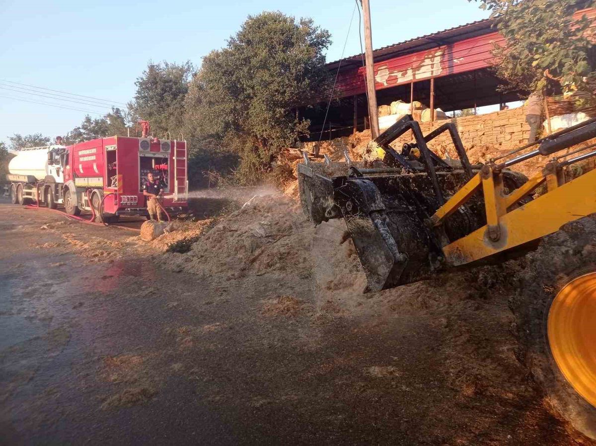 Defne’de samanlık yangını yaşandı