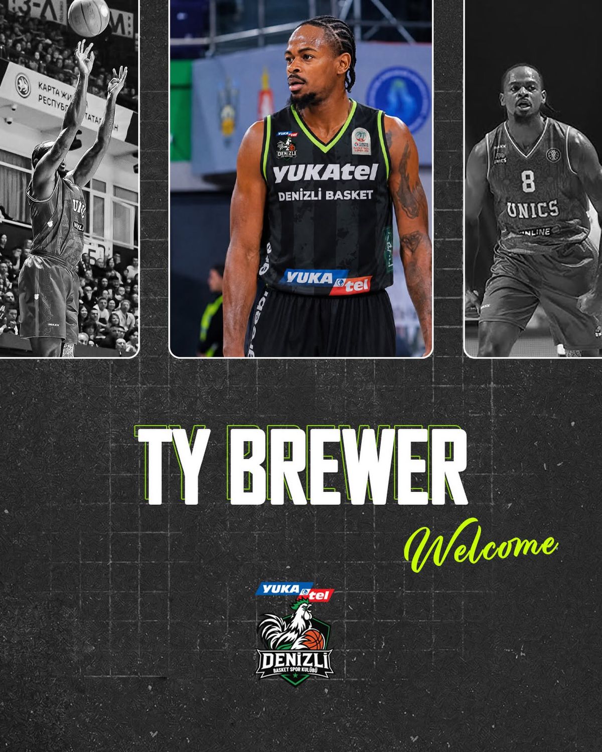 Yukatel Denizli Basket'ten ABD'li forvet transferi: Ty Brewer