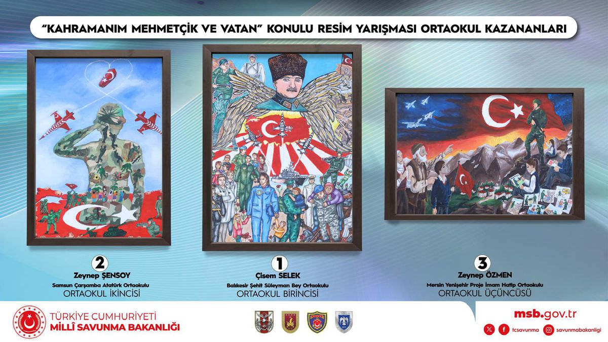 Kahramanım Mehmetçik ve Vatan Resim Yarışması Sonuçlandı