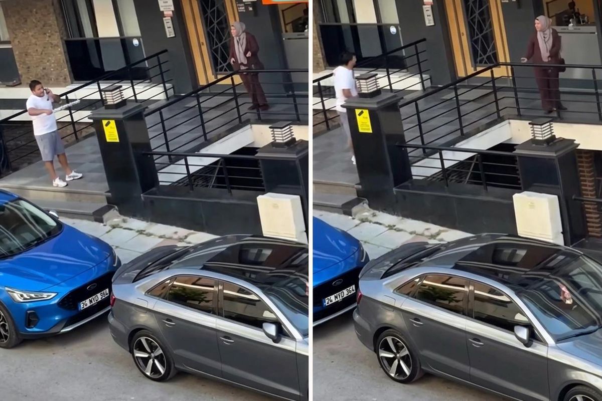 Suçüstü yakaladığı kadının kaçmasına izin vermedi