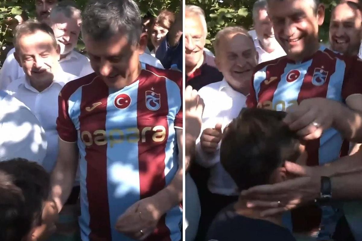 Trabzonsporlu çocuktan Özgür Özel'i kahkahaya boğan espri