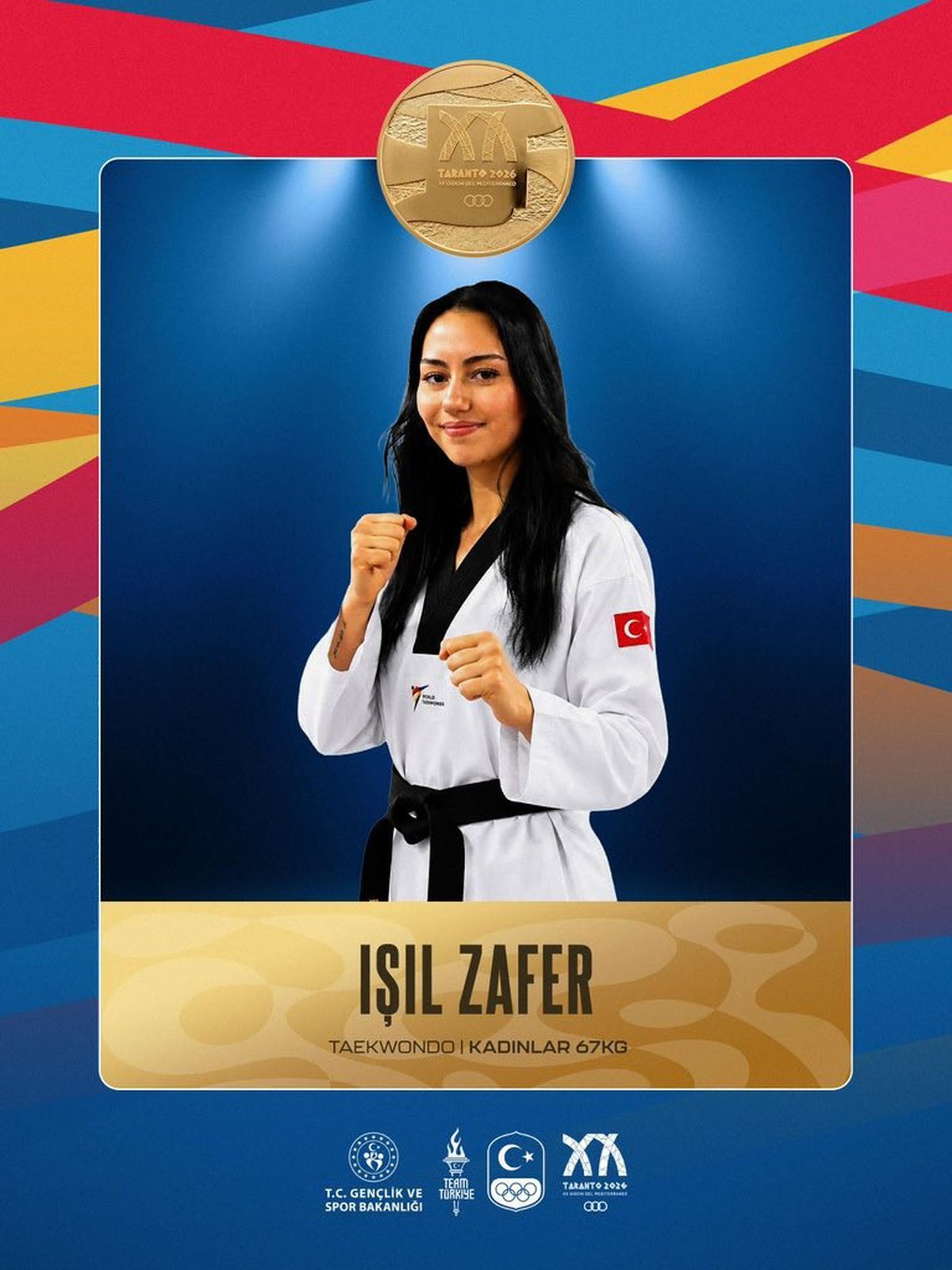 Milli Taekwondocu Işıl Zafer'den Akdeniz Oyunları'nda Altın Madalya