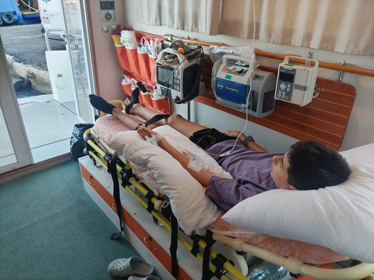Leros'ta Rahatsızlanan Türk Çocuk Deniz Ambulansıyla Bodrum'a Getirildi