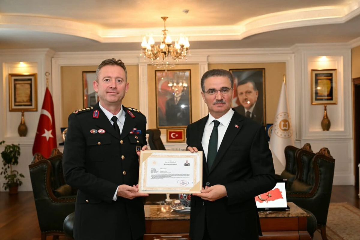 Erzurum İl Jandarma Komutanı Uğurlu, Vali Baruş'a Veda Ziyaretinde Bulundu