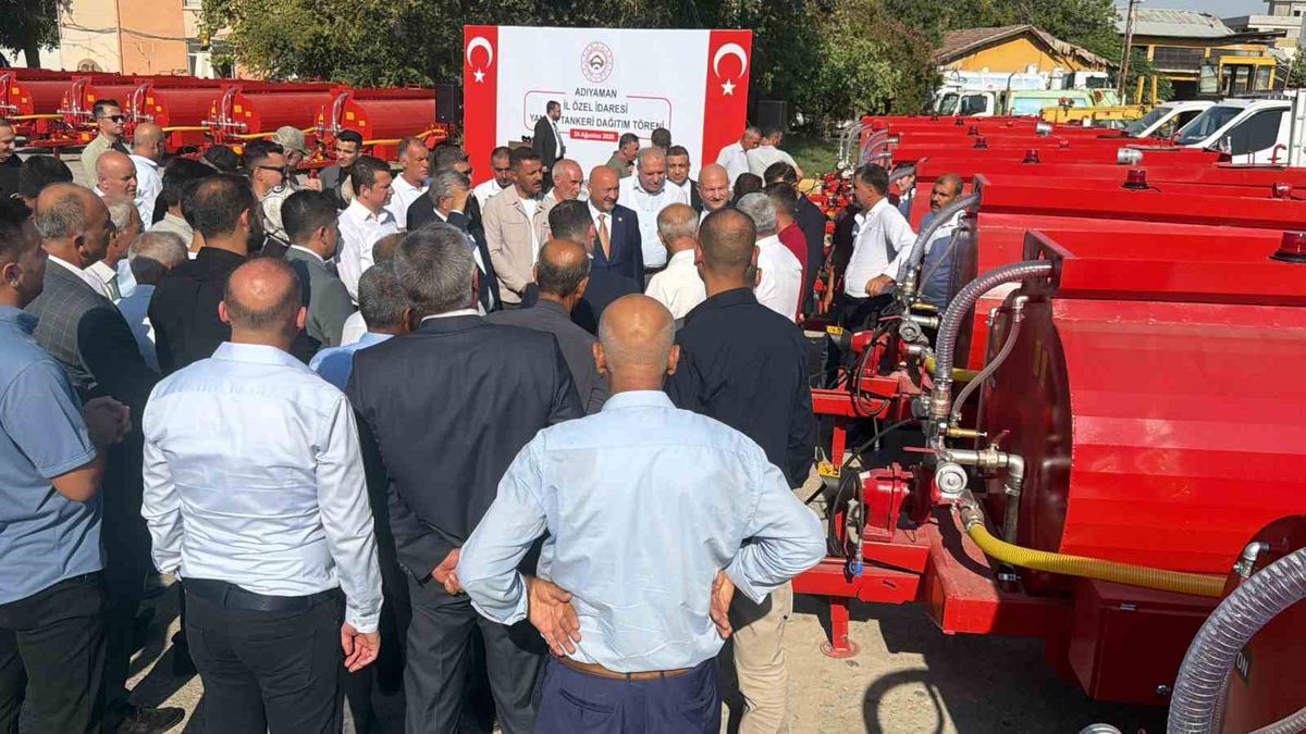 Adıyaman'da 20 Yangın Tankeri Köy Muhtarlarına Teslim Edildi