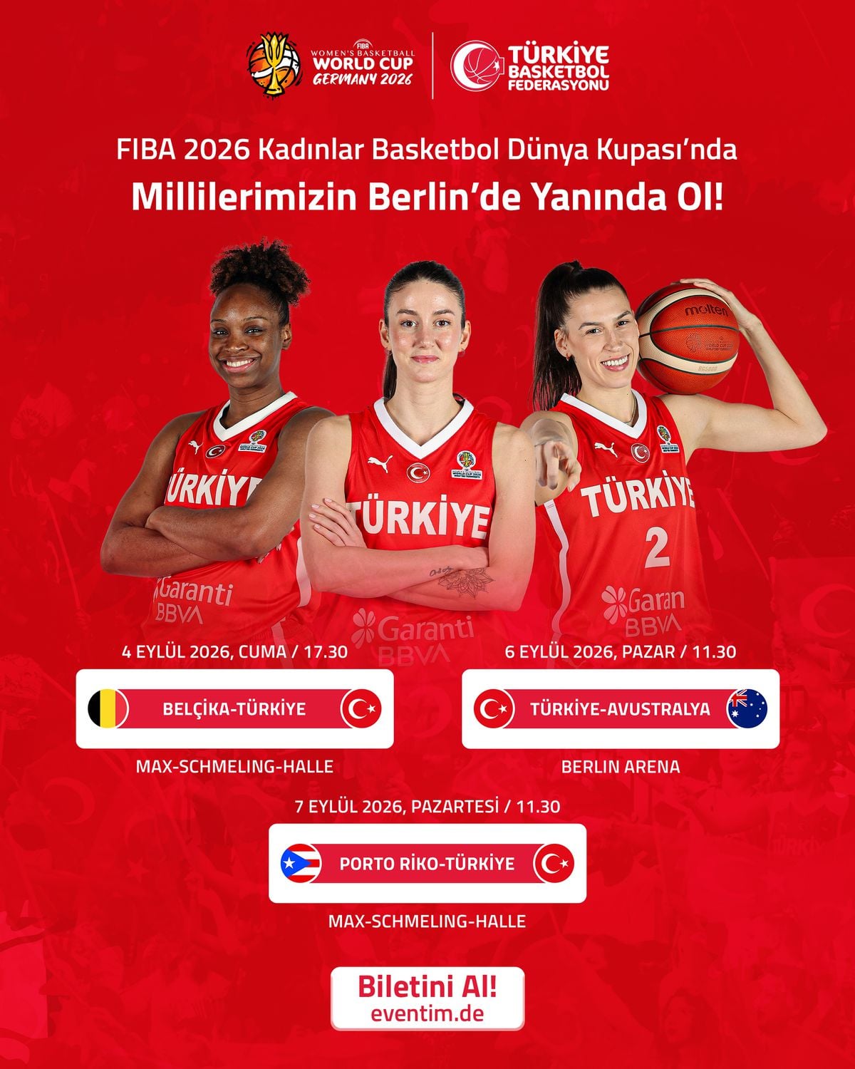 A Milli Kadın Basketbol Takımı'nın Berlin'deki Dünya Kupası Macerası Başlıyor