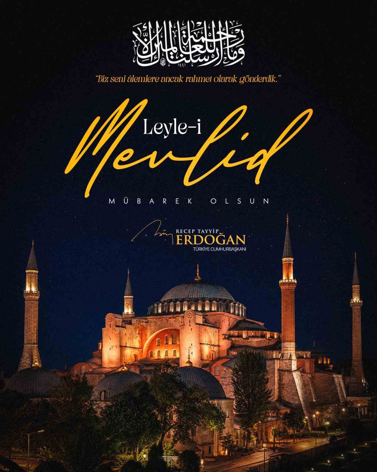 Erdoğan'dan Mevlid Kandili Mesajı