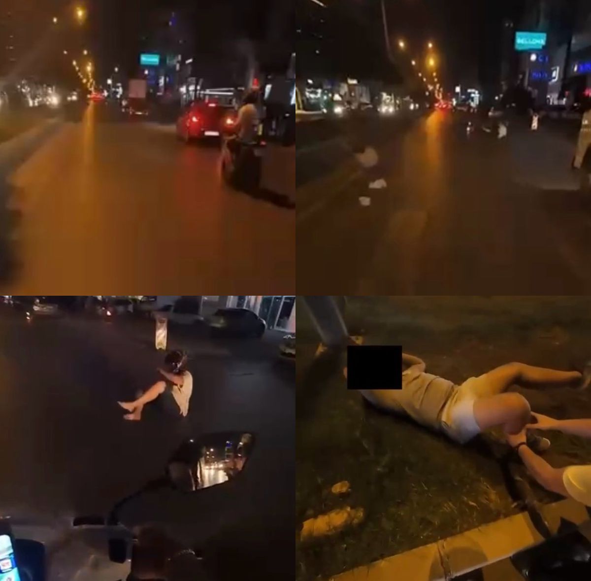 Mersin'de Motosiklet Yaya Geçidinde Yayaya Çarptı: Kaza Anı Kask Kamerasında