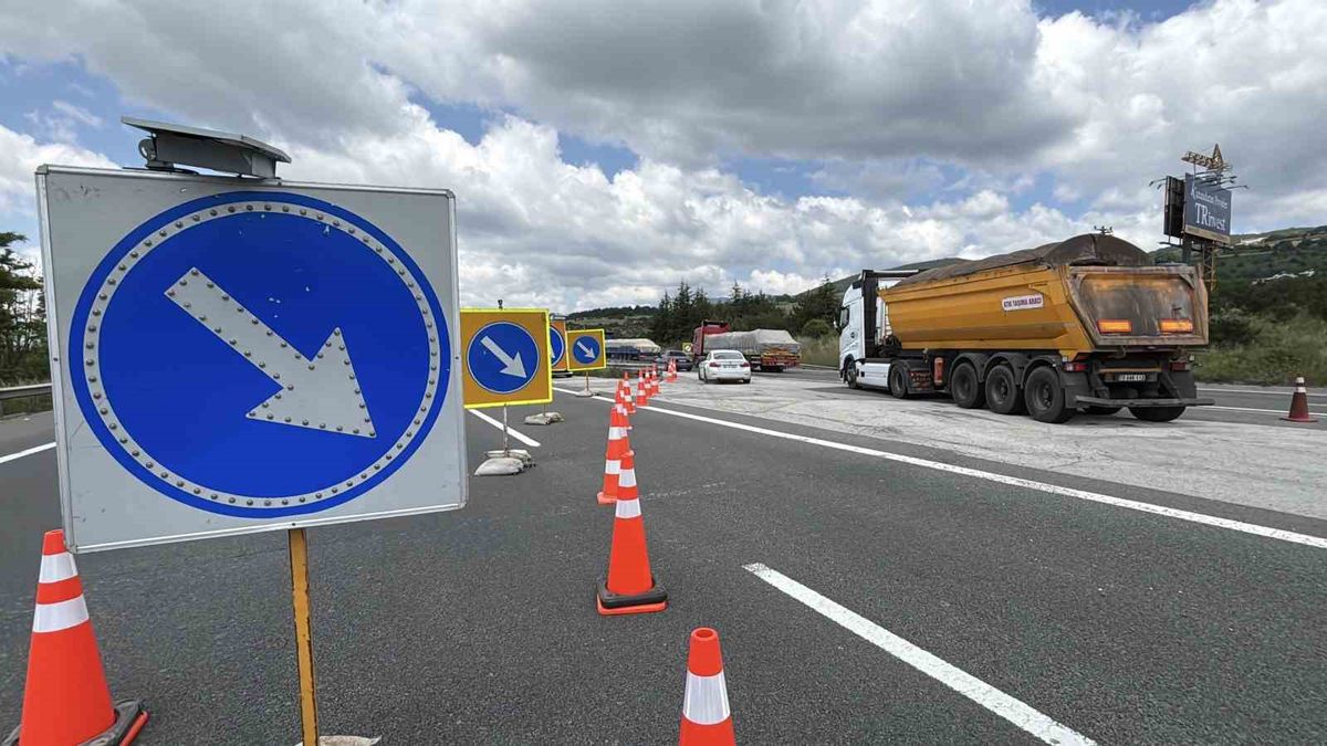 Otoyolda Üstyapı Onarımı: İstanbul Yönü Kapatıldı
