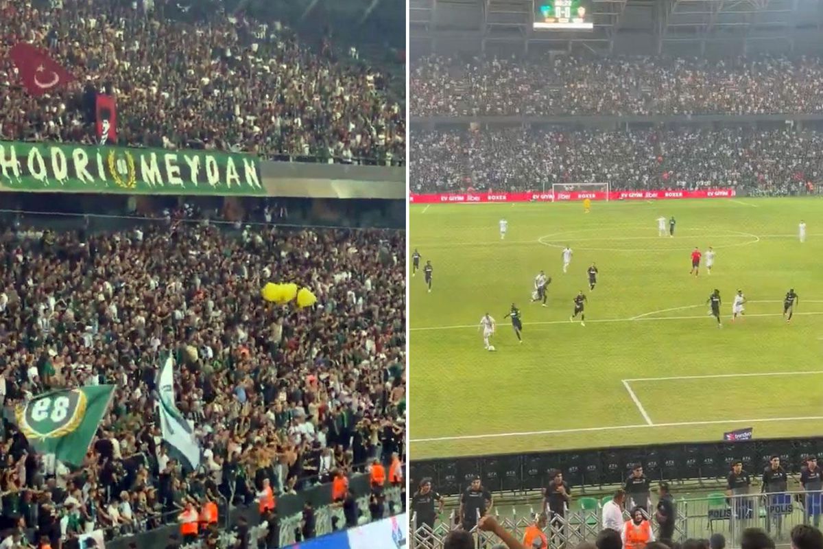 Kocaelispor-Amedspor maçında tribünler geceye damga vurdu
