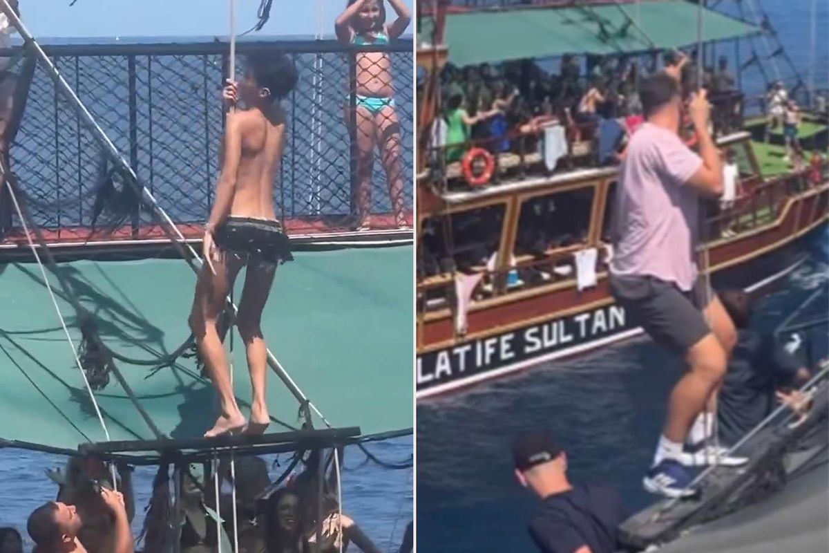 Rus turist gördüklerine inanamadı! Erkek dansçıların garip hareketleri kameralara yansıdı