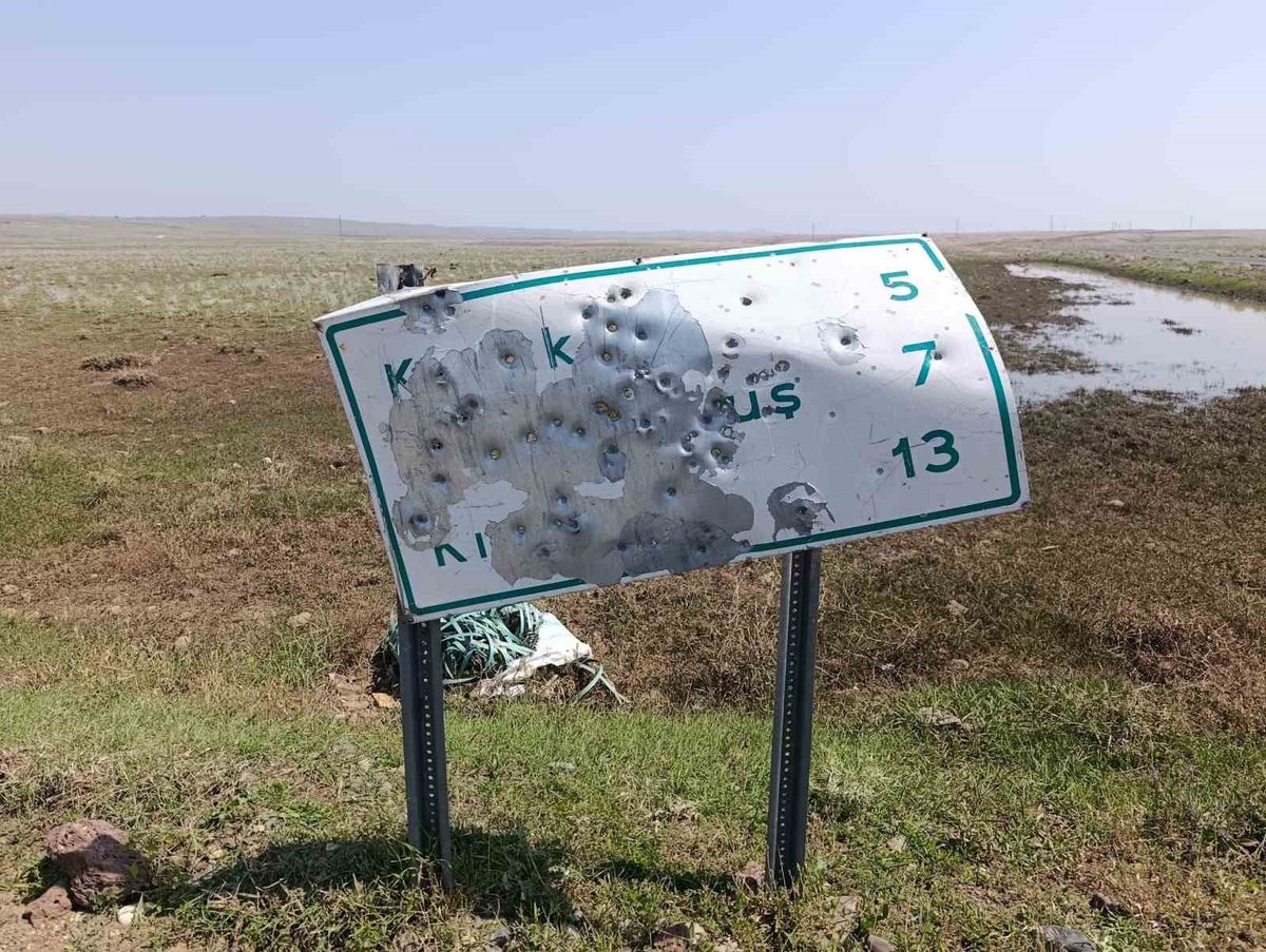 Kars'ta Yol Tabelalarına Silahlı Saldırı