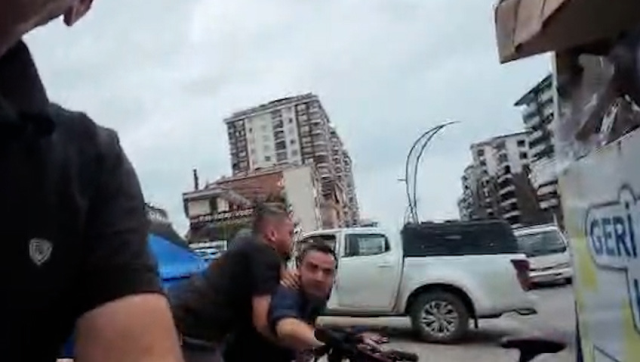 Cyclist being hit forcefully