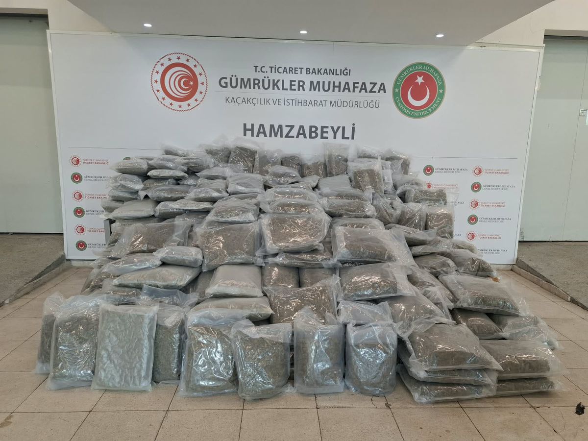 Hamzabeyli'de 288 Kilogram Esrar Ele Geçirildi
