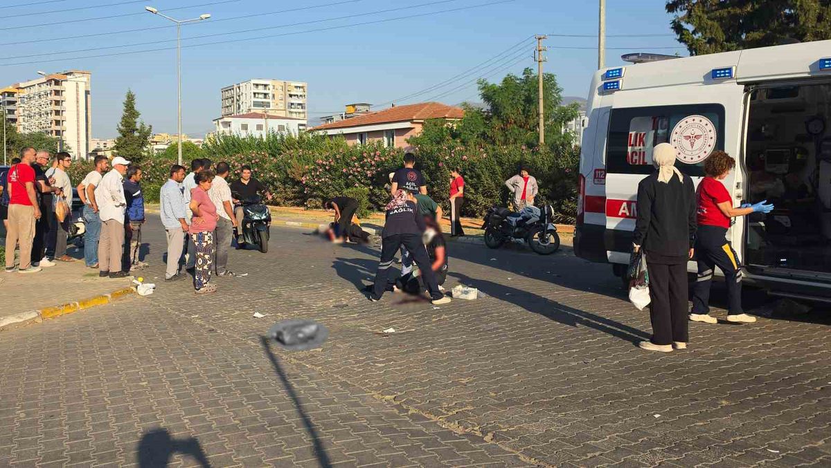 Nazilli'de motosiklet kazası: 2 ağır yaralı