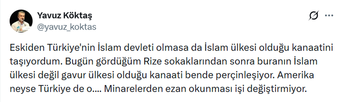 RTEÜ’lü akademisyenden tepki çeken “gavur ülkesi” paylaşımı
